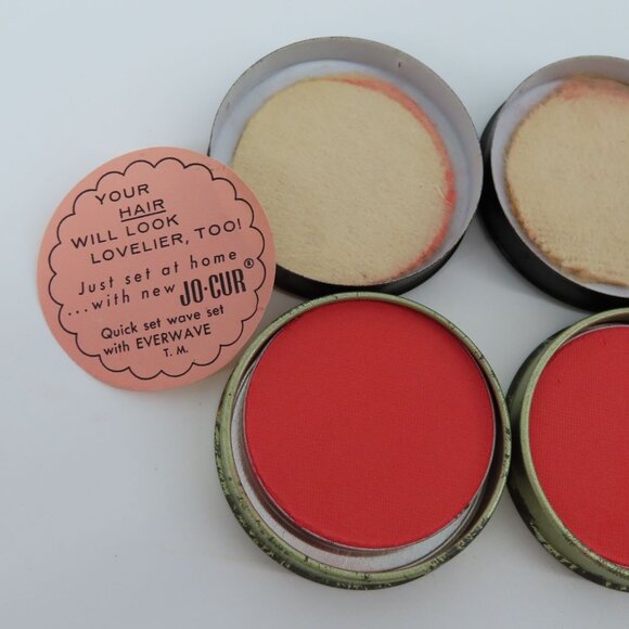 Vintage Oramber Heather Rouge Lot of 2 Pot Face Blush .2oz Makeup Metal Tin - Picture 2 of 9